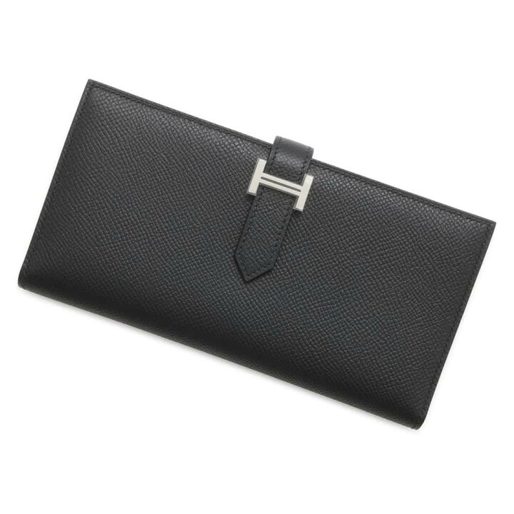 楽天市場】エルメス 長財布 ベアンスフレ ブラック/シルバー金具 