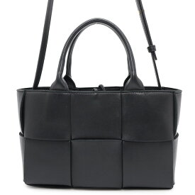 ボッテガヴェネタ トートバッグ アルコ ミニ イントレチャート 709337 BOTTEGA VENETA 2wayショルダー ハンドバッグ 黒 【安心保証】 【中古】 ボッテガヴェネタ バッグ ボッテガヴェネタ BOTTEGA VENETA BAG