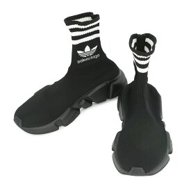 バレンシアガ スニーカー アディダスコラボ ソックススニーカー レディースサイズ35 717589 BALENSIAGA adidas 靴 黒 白 【安心保証】 【中古】 バレンシアガ スニーカー レディース BALENCIAGA