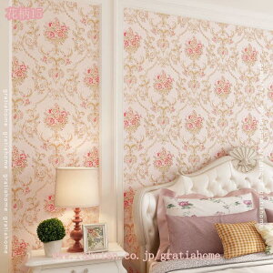 壁紙シール はがせる おしゃれ 北欧 壁紙の上から貼れる 壁紙 3m 補修 厚手 無地 防水 賃貸 ツヤ無し 洗面所 玄関 リビング diy 壁紙シート 花柄 ダマスク 柄 幅53cm×3m 織物調 ベージュウォール