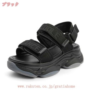 スポーツサンダル サンダル レディース スポサン 厚底 マジックテープ ブラック ベルクロ スポーツさんだる ビーチサンダル 歩きやすい アウトドア おしゃれ ラメ キラキラ グリッター 小さ