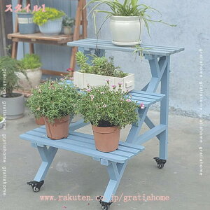 フラワースタンド3段 木製スタンド ベランダ フラワースタンド 木製 ガーデニング お庭 ガーデンラック 室内 屋外 園芸ラック 天然竹製 多機能収納ラック 花棚 植物棚 盆栽棚 花台 鉢植え バ