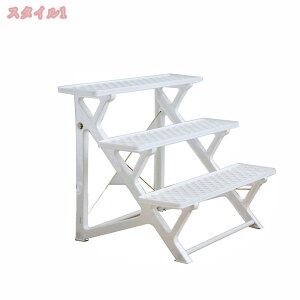 フラワースタンド 3段 花台 プランター台 棚板 ホワイト チョコブラウン 植物 鉢 プランター 鉢置き台 飾り台 ガーデニング 庭 花壇 ベランダ 室内 玄関 スリム コンパクト おしゃれ ガーデニ