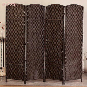 2000円OFFクーポン パーテーション 4連 高さ150/170/180cm 間仕切り 衝立 パーティション 和風 洋風 モダン ブラウン おしゃれ アジアン スクリーン ついたて 折りたたみ 目隠し 収納 オフィス 完成