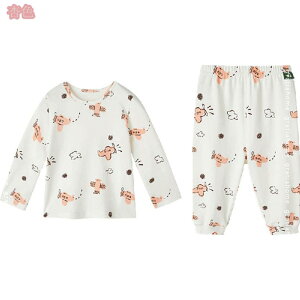 パジャマ キッズ 子供服 男の子 女の子 長袖 ベビー服 上下セット 肌着 ルームウエア 部屋着 寝間着 綿 赤ちゃん服 柔らかい 可愛い 春 秋 冬 丸首 冷え対策 寝冷え防止 ベビーパジャマ 上下