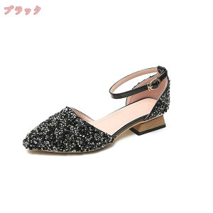 太ヒール パンプス レディース 美脚 アンクルストラップ パンプス セパレート 疲れにくい とんがり 歩きやすい クッション コンフォート サンダル ミュール 安定感 おしゃれ 大きいサイズ