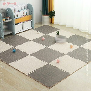500円OFFクーポン パズルマット ジョイントマット サイドパーツ付 木目調 赤ちゃん ベビー 床暖房対応 子供部屋 フロアマット 軽量 オールシーズン おしゃれ 床保護 タイルマット リビングル