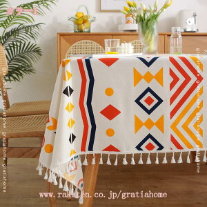 テーブルクロス テーブルカバー 防カビ 洗える 耐久性 コットンリネン 天然素材 タッセル 北欧 テーブルマット 食卓カバー 食事用 台所用 鏡台用 デスク用 ティーテーブル用 写真の背景 家