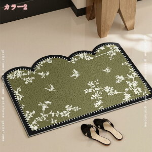 バスマット 長方形 PVC 玄関マット 北欧 モダン 滑り止め付き 屋外用 ドアマット 泥落とし 汚れにくい 水はけ フロアマット ベランダ 庭 室外 エントランスマット おしゃれ カットできる 足拭