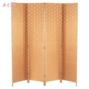 パーテーション 木 自立 目隠し シンプル 北欧 衝立 おしゃれ パーティション 茶 スクリーン 折りたたみ 木製パーテーション 天然木 高さ150/170/180cm 4連 コンパクト アジアン ブラウン ナチュ