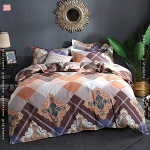 綿100% 掛け布団カバー セミダブル4点セット 夏用 やわらかな 花柄 洗える ダブル おしゃれ 北欧風 磨き繊維素材 ストラップ柄 クイーン 布団カバー 子供部屋用 自宅用 ふわふわ シワなりに