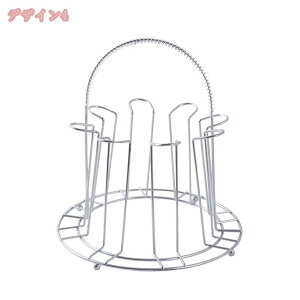 コップスタンド グラススタンド 6連 クロムメッキ グラスラック グラスホルダー コップホルダー グラス立て 卓上スタンド 水切りスタンド キッチン収納 コップ グラス gratiahome