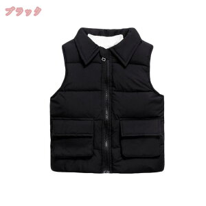 キッズ アウターウエア 子供服 コート ポケット付き 防寒ベスト 冬 長袖 中綿ベスト ファスナー 軽い ジャンパー アウター 赤ちゃん服 軽量 無地 韓国 小学生 暖かい 冬服 幼児 上着 防風 防