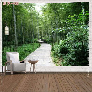 300円OFFクーポン タペストリー 景色 湖 森林の小道 青空 白雲 自然風景 タペストリー 大判 インテリア 雰囲気転換 部屋飾り 布ポスター 室内装飾 多機能壁掛け おしゃれ 壁掛け 自宅 お店 寮