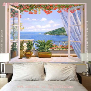 インテリア タペストリー 宇宙 地球 だまし絵 窓 銀河 星 惑星 スペース 風景タペストリー 大判 カーテン 目隠し 布ポスター おしゃれ 北欧 模擬窓壁掛け 窓外景色 多機能壁掛け 模様替え ホ