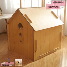 [JUI3N] 犬ハウス 天然木 小型犬 木目調 夏 犬小屋 ペットハウス 猫ハウス 猫ベッド 室内用 ペットベッド 窓あり 寝床 組み立て簡単 マット付き 中型犬 ネコ用 全天候型 可愛い 室内 防水 日焼け止め 四季使える ペットの住宅 水洗い gratiahome
