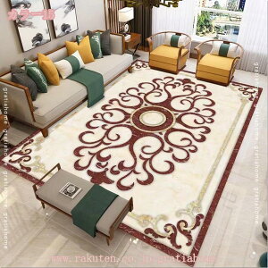 ヴィンテージ風 ラグ 洗える 抗菌 防ダニ ペルシャ風 ラグマット メダリオン柄 おしゃれ センターラグ 長方形 絨毯 防音 滑り止め付き ラグカーペット 床暖房対策 エスニック リビングマッ