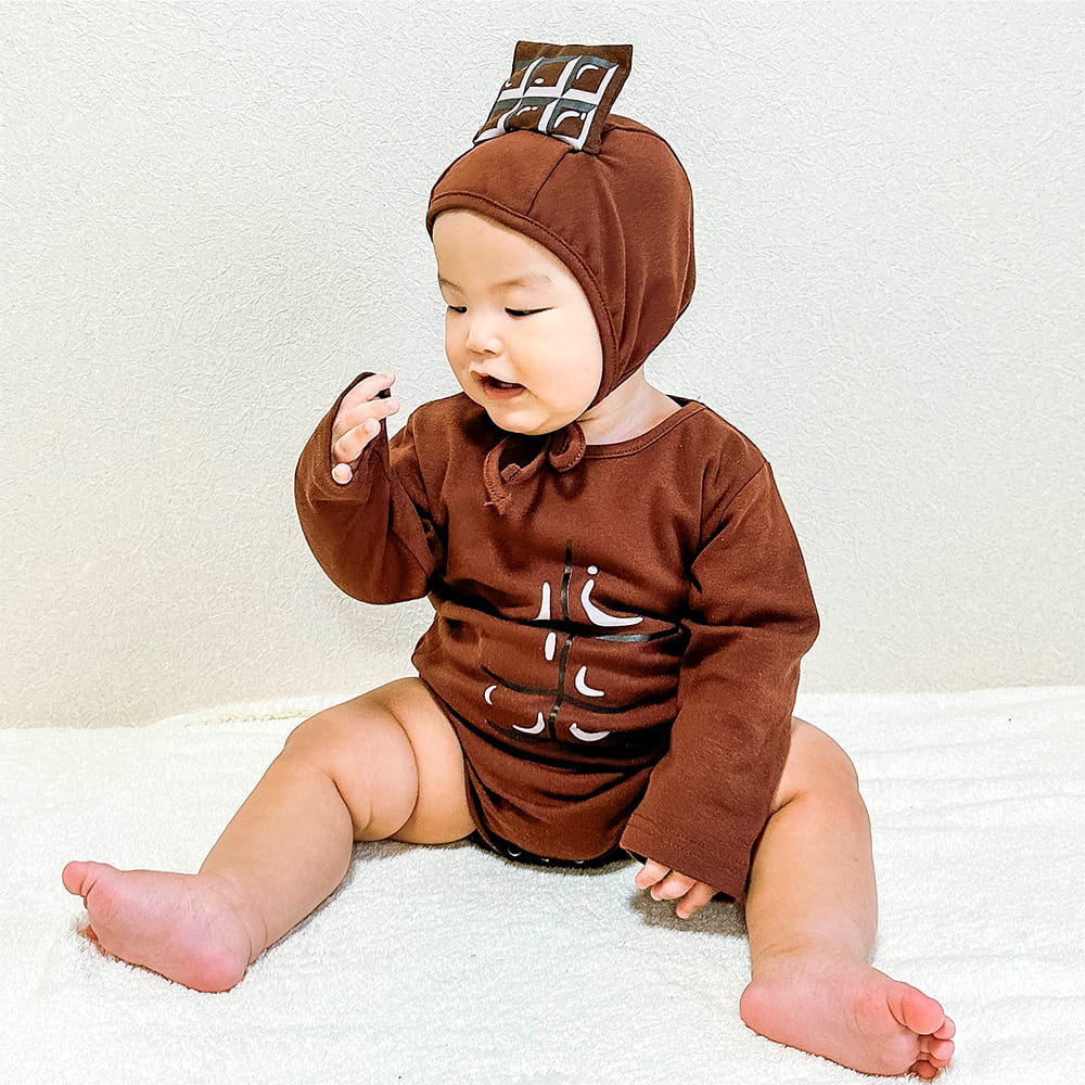 楽天市場】ベビー服 ロンパース チョコレート 長袖 おもしろ 赤ちゃん