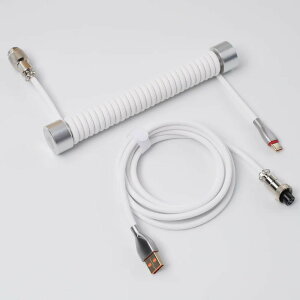 GravaStar �R�C���P�[�u�� �Q�[�~���O�L�[�{�[�h�p USB-C �q��R�l�N�^���� �A�r�G�[�^�[ �_�u���X���[�u �����f�[�^�`�� �J�[���R�[�h �J�X�^���P�[�u�� �z���C�g �u���b�N �������K�i �O���o