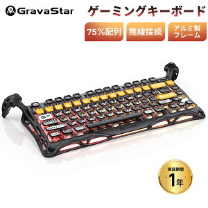 GravaStar Mercury K1 Pro �T�C�o�[�t���A ���C�����X ���J�j�J���L�[�{�[�h 75% Bluetooth 2.4GHz USB-C RGB ���s�b�h�g���K�[ ���C�X�C�b�` �Q�[�~���O�L�[�{�[�h �g���C���[�h�ڑ� �O���o�X�^�[ GS K1 PRO_BO