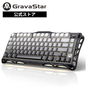 GravaStar Mercury K1 �O���f�[�V�����z���C�g �O���f�[�V�����u���b�N ���C�����X ���J�j�J���L�[�{�[�h �p��z�� 75% Bluetooth 2.4GHz USB-C RGB �z�b�g�X���b�v �Q�[�~���O�L�[�{�[�h �g���C���[�h��