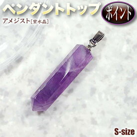 【好きな石が選べる】《2月の誕生石》アメジスト［紫水晶］・ペンダントトップ◆ポイント・S◆・パワーストーン・天然石・ハンドメイド・手作り・パーツ・チャーム・お守り・六角柱の先端からパワーを放出！