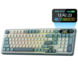 RK ROYAL KLUDGE S98 ���J�j�J���L�[�{�[�h�A�X�}�[�g�f�B�X�v���C����уm�u�t���A�g�b�v�}�E���g 96% ���C�����X���J�j�J���L�[�{�[�h BT/2.4G/USB-C�A�z�b�g�X���b�v�\�A�\�t�g�E�F�A�T�|�[�g