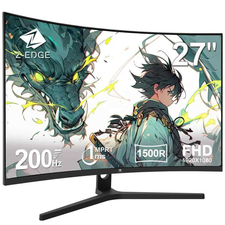 楽天市場】Z Z-Edge 湾曲ゲーミングモニター 165Hz 27インチ 