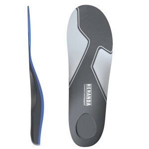 Hehanda 足底筋膜炎インソール アーチサポート 土踏まず サポーター 中敷き【内蔵式の高衝撃吸収クッション】 かかと痛 踵骨棘 ゆるい靴 立ち仕事 日常用 男性用 女性用