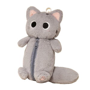 JUSTBOKU ペンケース 猫 筆箱 ぬいぐるみ ねこ ペンポーチ 大容量 可愛い 動物 ふでばこ 筆入れ 高校生 小学生 女の子 男の子