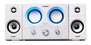 FUZE 2.1ch Av Bluetooth Xs[J[ DAS219BT zCg Bluetooth AUX _uE[t@[ dቹ z[VA^[