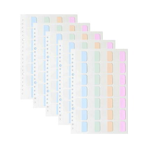 WIICOYK 付箋 インデックス シール 付箋 フィルム 見出し 細い 透明スリム 書ける 強粘着 キレイに剥がせ かわいい ふせん マルチカラー 事務用品 おもしろ 文房具 便利