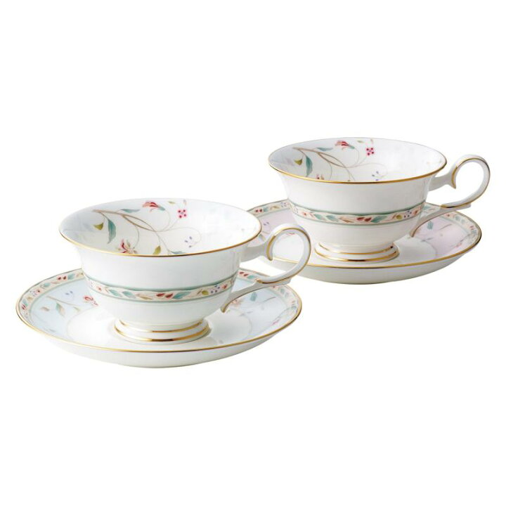 楽天市場】Noritake ボーンチャイナ 花更紗 カップ&ソーサー 
