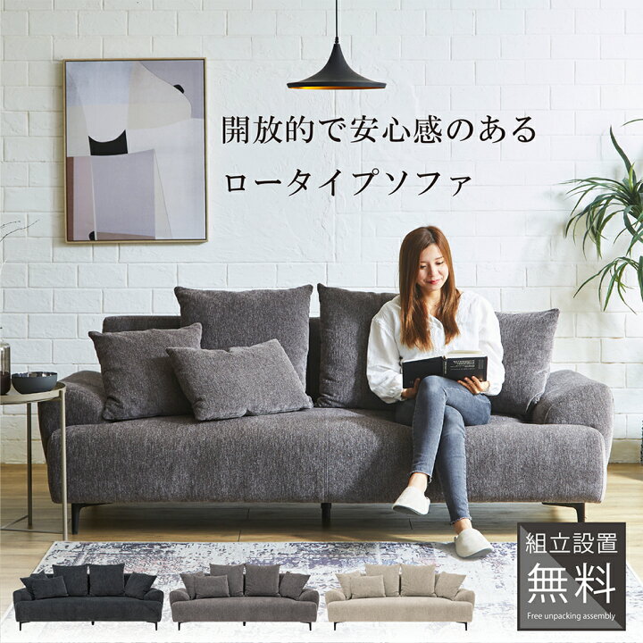 楽天市場】【マラソン期間中10％OFFクーポン配布】ソファー ソファ 3人 