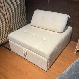 【マラソン期間中10％OFFクーポン配布】ソファー ソファベッド ソファ もこもこ ふわふわ 伸長式 おしゃれ コンパクト クッション 一人掛け 1人用 ホワイト ピンク ブラウン 韓国風 一人暮らし ワンルーム ファブリック ベッド 送料無料