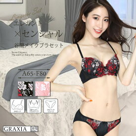 下着 レディース ブラ ショーツ 上下セット エレガント 上向きバスト センシャル パッド バストメイク ソフトパッド 自然 レース ナチュラル シアー