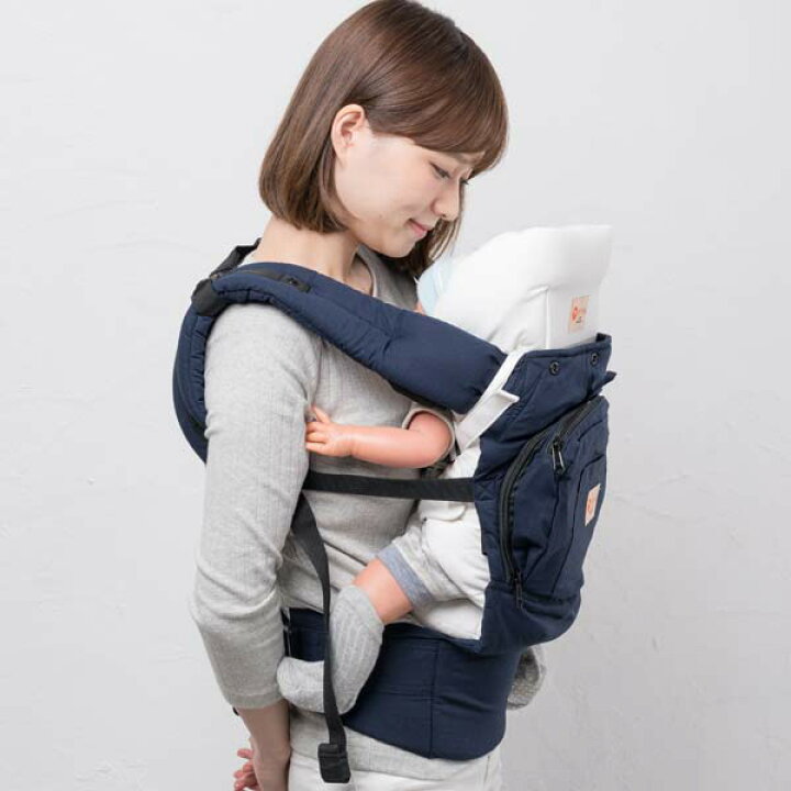  napnapナップナップnapnapベビーキャリーBASIC＋新生児パッドセット 抱っこ紐 赤ちゃん 新生児 4歳 安心安全  GRAYBEAR