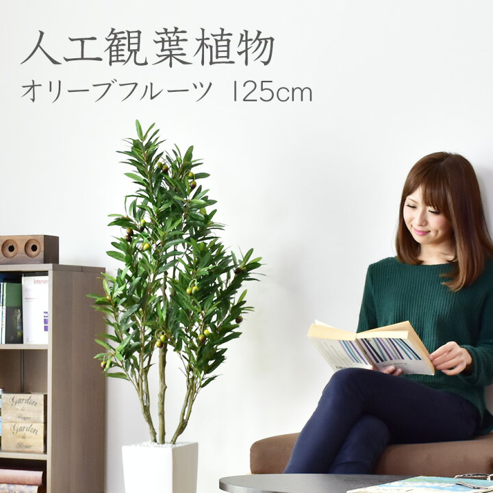 楽天市場 クーポン10 オフ 10 15 0時 10 16 24時 人工観葉植物 光触媒 オリーブフルーツ125cm 水やり不要 高さ125 インテリアグリーン 観葉植物 造花オリーブフルーツ125cm 送料無料 Grazia