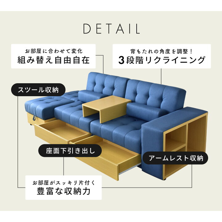 楽天市場】開梱設置付き ソファー ソファーベッド 3人掛け フロア 