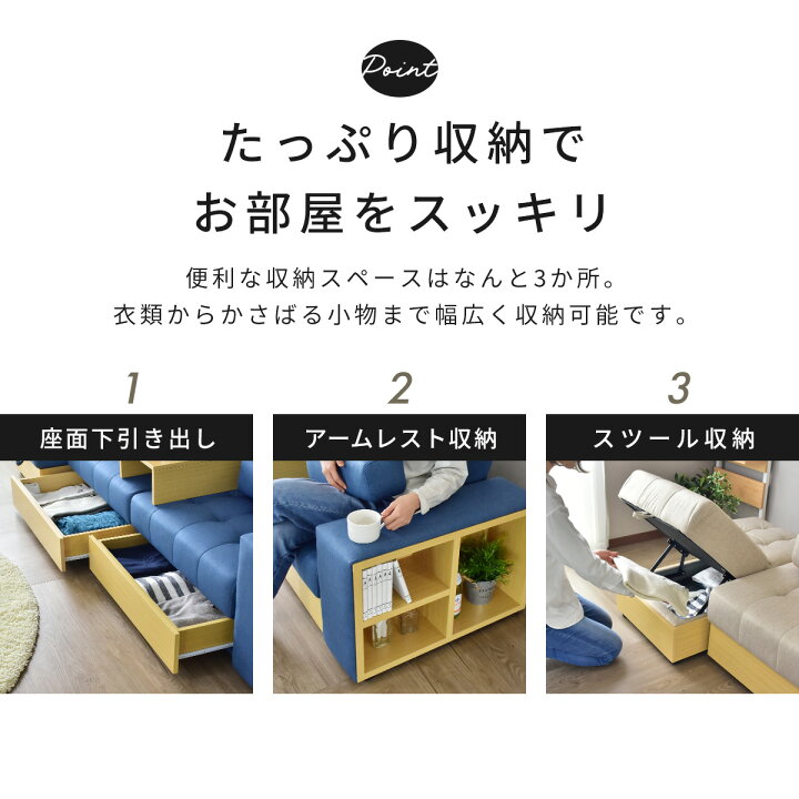楽天市場】開梱設置付き ソファー ソファーベッド 3人掛け フロア 