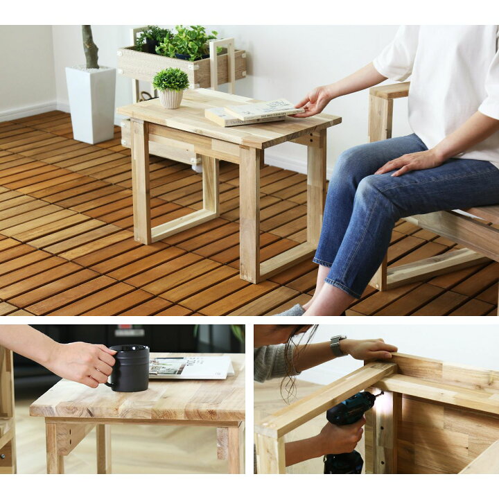 楽天市場】DIYキット テーブル サイドテーブル 手作り アカシア 木製 