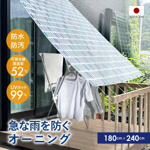 オーニング シェード サンシェード 雨除け 180×180cm 180×240cmカーテン 日よけ 日除け 雨除け 防水 防汚 UV対策 紫外線カット UVカット99% 可視光線透過率52% 洗濯物 目隠し 柄入り お手入れ簡単