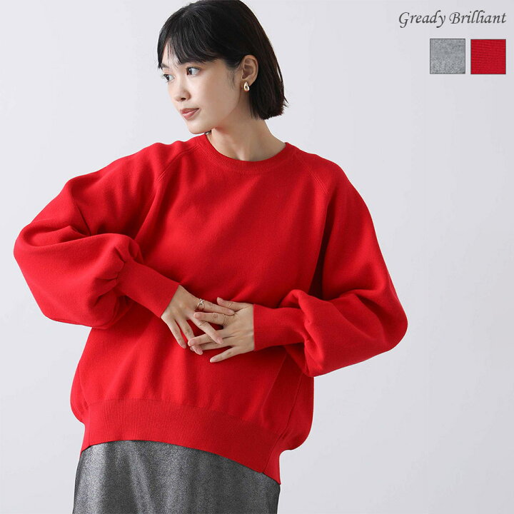 楽天市場】ダブルジャガードラグランニットスウェット : Gready Brilliant