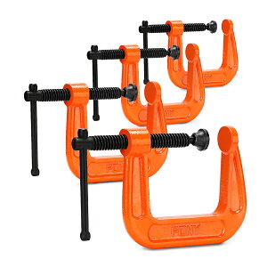 PONY �N�����v 4�Z�b�g C�^ �N�����v ���͌^ �ő���t��272kg �ő�J��63mm DIY�H�� �؍H �ڒ� �Œ� �n�� ��� �؍� ���t �|��