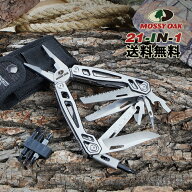 MOSSY OAK マルチツール 21 万能ナイフ 十徳ナイフ アウトドアギア キャンプ 多機能ペンチ 21-in-1 ロッ…