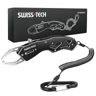 SWISS+TECH フィッシュグリップ フィッシュキャッチャー 魚掴み器 アルミ製 釣り道具 魚つかみ 軽量 コン…