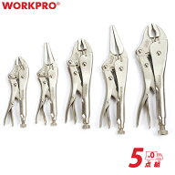 WORKPRO プライヤー セット 5本 グリップ ロッキングプライヤー 日曜大工 整備 メンテナンス プライヤ 大…