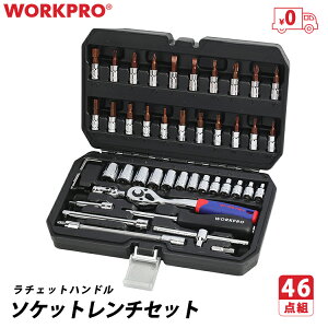 WORKPRO \Pbg`Zbg p 6.35mm(1/4C`)  46_HZbgIHZbg oCN ԃeiX Ƌ̑gݗ ֗ z[c[Zbg ƒp   DIY  oC