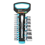 DURATECH ソケットレンチセット 24点組 差込角6.35mm 9.5mm 12.7mm エクステンションバー3点 ソケット20…