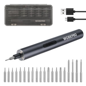 WORKPRO hCo[ hCo[ dhCo[Zbg 20in1 ւhCo[ R[hX 3.6V Type-C[d ^ y^ t]ؑ LEDCg t S2rbg X}z C 
